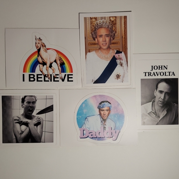 3for$19 5 Funny Nicolas Cage Memes Stickers great for Party Supplies or Gag Gift - Picture 10 of 13